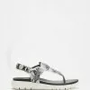 Naturalizer Lincoln Backstrap Sandal Black & White Snake