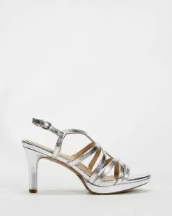 Naturalizer Baylor Heeled Sandal Silver