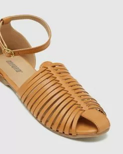 Oxford Albina Woven Leather Sandal Tan -Sandals Sales Shop http3A2F2Fstatic.theiconic.com .au2Fp2Foxford 9111 3562021 4