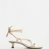 Proenza Schouler Pipe Ankle Tie Sandals Natural