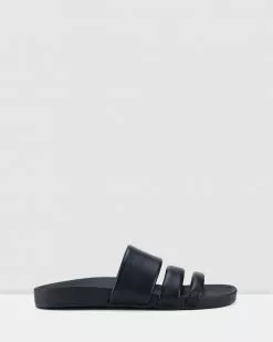 Rollie Tide Triple Strap Black Shoes