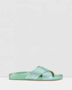 Rollie Tide Cross Slide Mint Metallic Shoes
