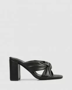 S by Sempre Di Brooke Block Sandals Black
