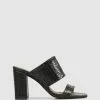 S by Sempre Di Ariana Block Sandals Black