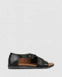 S by Sempre Di Zeline Flat Sandals Black