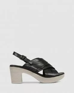 S by Sempre Di Mahsa Block Sandals Black