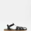 Saltwater Sandals Shark Sandals Black
