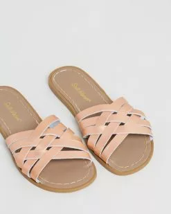 Saltwater Sandals Womens Retro Slides Rose Gold