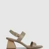 Sempre Di Ashley Block Sandals Light Taupe