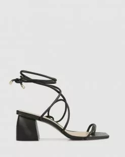 Sempre Di Evelyn Block Sandals Black