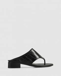 Sempre Di Dunston Sandals 134-black Croco