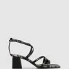 Sempre Di Dawnielle Block Sandals Black/b-w-piton