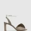 Sempre Di Merrina Heeled Sandals Vizon/white