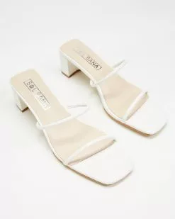 Sol Sana Lottie Mules White Leather
