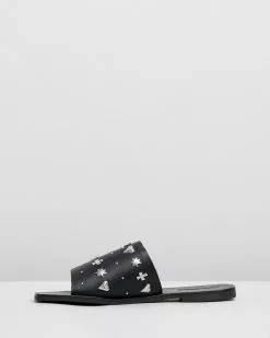 Sol Sana Mila Stud Slides Black & Silver Studs -Sandals Sales Shop http3A2F2Fstatic.theiconic.com .au2Fp2Fsol sana 4089 892099 5
