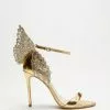 Sophia Webster Evangeline Sandal Heels Gold Nappa