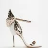 Sophia Webster Evangeline Sandal Heels White Rose Gold
