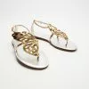 Sophia Webster Butterfly Flat Sandals Silver & Gold
