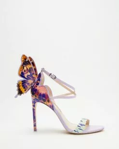 Sophia Webster Chiara Sandals Lime Zebra & Purple