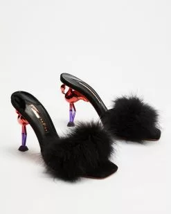 Sophia Webster Flo Flamingo Mules Black, Red & Marabou -Sandals Sales Shop http3A2F2Fstatic.theiconic.com .au2Fp2Fsophia webster 7914 0358921 3