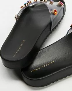 Sophia Webster Dina Gem Slides Black & Multi -Sandals Sales Shop http3A2F2Fstatic.theiconic.com .au2Fp2Fsophia webster 9863 5358921 3