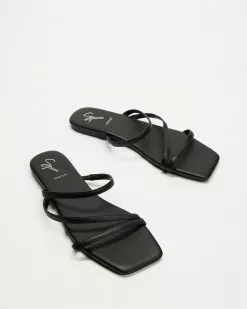 SPURR Ace Comfort Slides Black Smooth -Sandals Sales Shop http3A2F2Fstatic.theiconic.com .au2Fp2Fspurr 0099 8385631 3