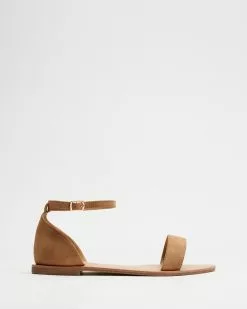 SPURR Tash Wide Fit Sandals Tan Nubuck