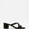 SPURR Rawley Heels Black Microsuede