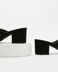 SPURR Rawley Heels Black Microsuede -Sandals Sales Shop http3A2F2Fstatic.theiconic.com .au2Fp2Fspurr 0851 3715231 4
