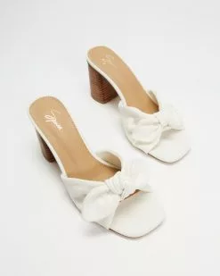 SPURR Benoit Heels Cream Canvas