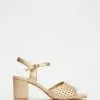 SPURR Penny Woven Heels Gold