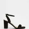 SPURR Brenna Heels Black Microsuede