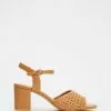 SPURR Penny Woven Heels Tan