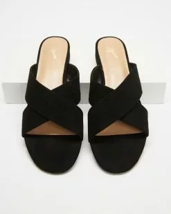 SPURR Jonas Heels Black Microsuede -Sandals Sales Shop http3A2F2Fstatic.theiconic.com .au2Fp2Fspurr 2004 2691321 4