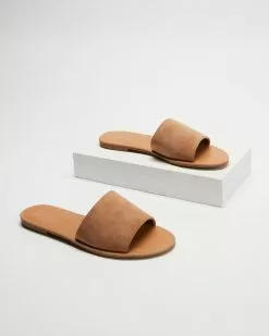 SPURR Timmy Slides Tan Nubuck