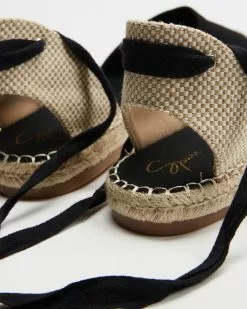 SPURR Ines Espadrille Flats Black Canvas -Sandals Sales Shop http3A2F2Fstatic.theiconic.com .au2Fp2Fspurr 2921 2680031 4