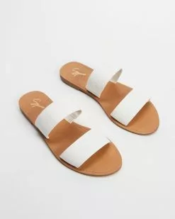 SPURR Tiah Slides White Smooth