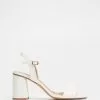 SPURR Annie Heels White Smooth