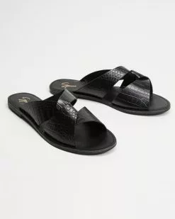 SPURR Tama Sandals Black Croc