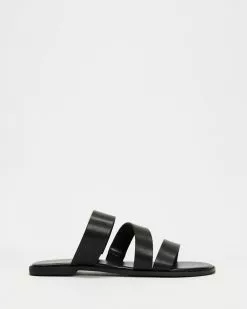 SPURR Rosa Comfort Slides Black Smooth -Sandals Sales Shop http3A2F2Fstatic.theiconic.com .au2Fp2Fspurr 3546 1404231 3