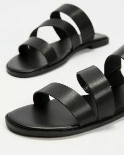 SPURR Rosa Comfort Slides Black Smooth -Sandals Sales Shop http3A2F2Fstatic.theiconic.com .au2Fp2Fspurr 3546 1404231 4