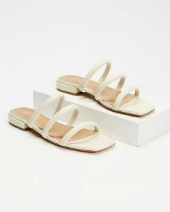 SPURR Damon Slides White Smooth