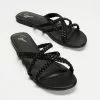 SPURR Delia Slides Black Smooth