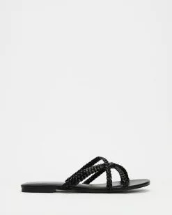 SPURR Delia Slides Black Smooth -Sandals Sales Shop http3A2F2Fstatic.theiconic.com .au2Fp2Fspurr 3911 8404231 3