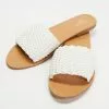 SPURR Tynn Sandals White Woven