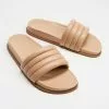 SPURR Ginni Comfort Slides Camel Smooth