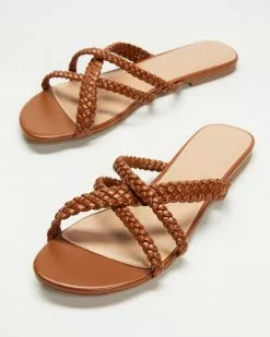 SPURR Delia Slides Tan Smooth