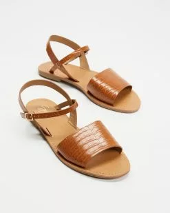 SPURR Theanne Sandals Tan Croc -Sandals Sales Shop http3A2F2Fstatic.theiconic.com .au2Fp2Fspurr 4357 9780031 3