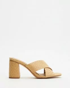 SPURR Brea Heels Natural Woven