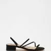 SPURR Remy Sandals Black Microsuede